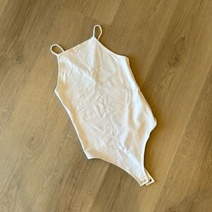 ABERCROMBIE White Square Neck Body Suit